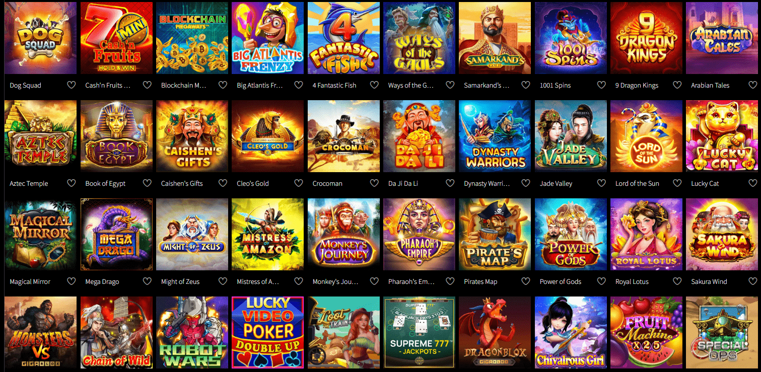 Games Mirax Casino