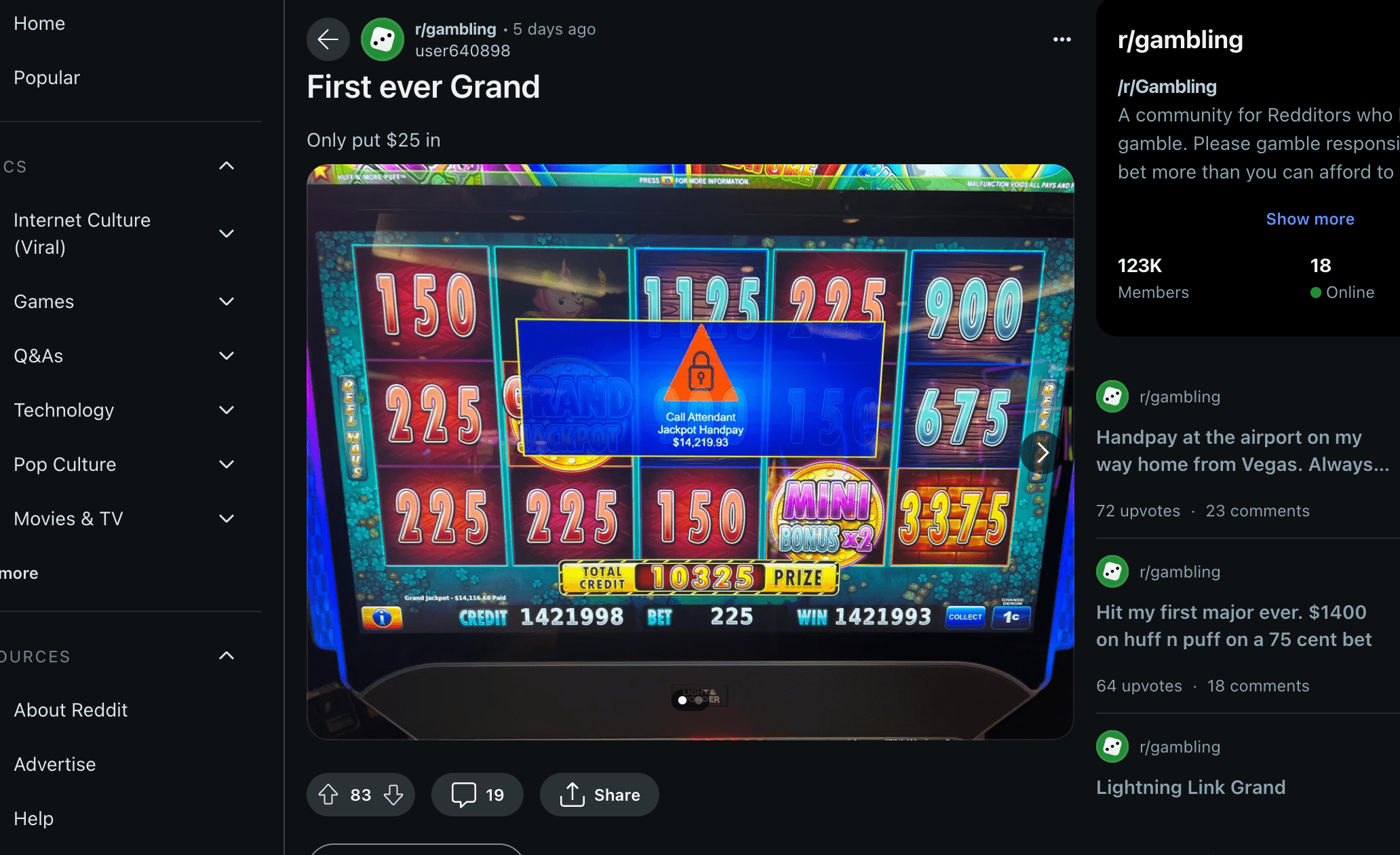 Big Win Reddit Casino